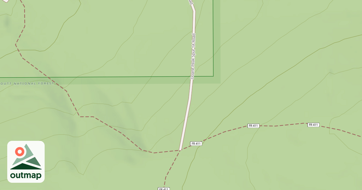 Map of DOANE PEAK SPUR 1A