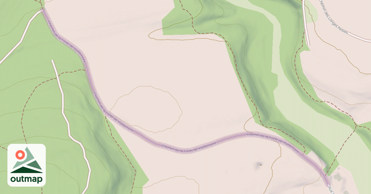 Map of Chemin de la Forêt de Vuillemont