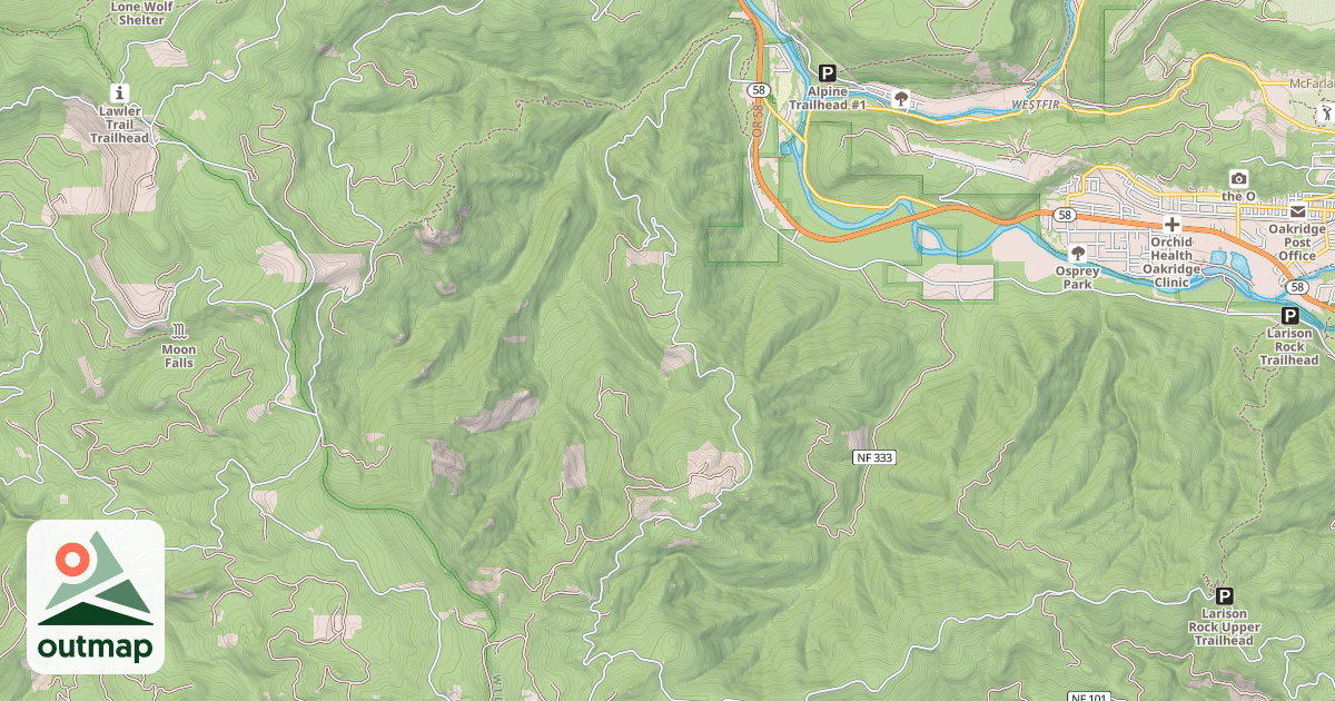 Map of HIGH DIVIDE