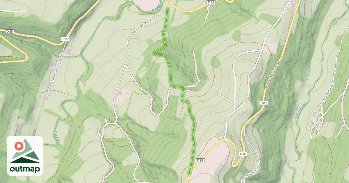 Map of Chemin des Artigaux
