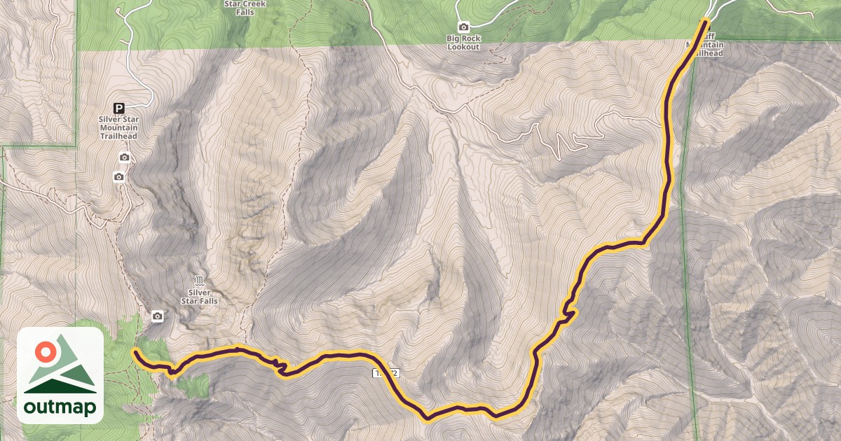 Map of Bluff Mountain Trail
