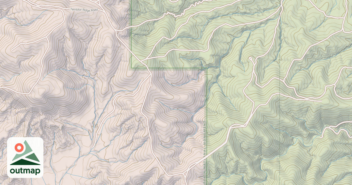 Map of 16049: Temblor Ridge