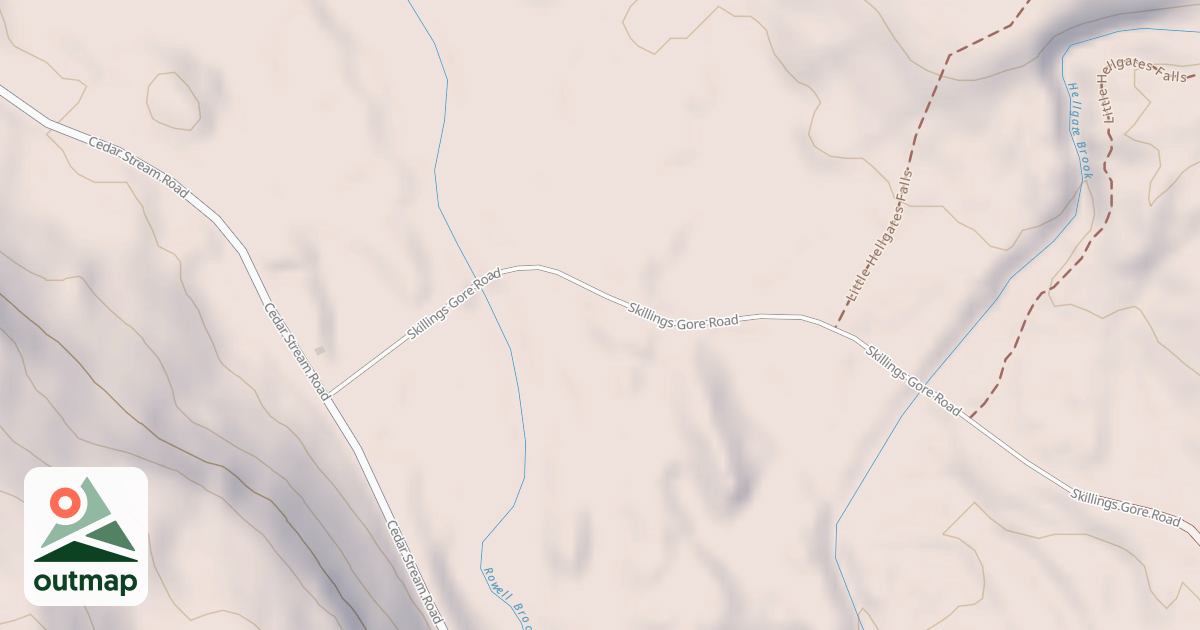 Map of Little Hellgate Falls