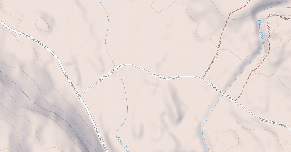 Map preview of Little Hellgate Falls
