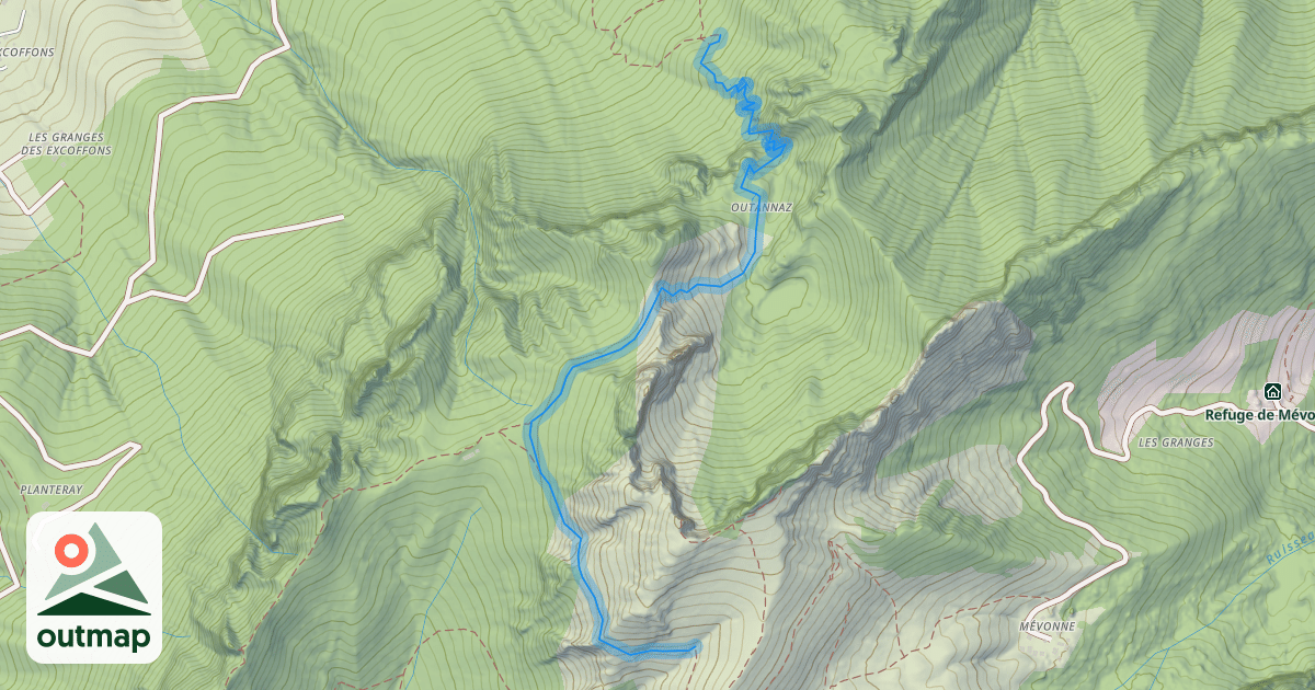 Map of Sentier d'Outannaz