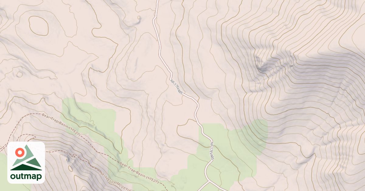 Map of USFS Motor Vehicle Use Map Trails 321929010602