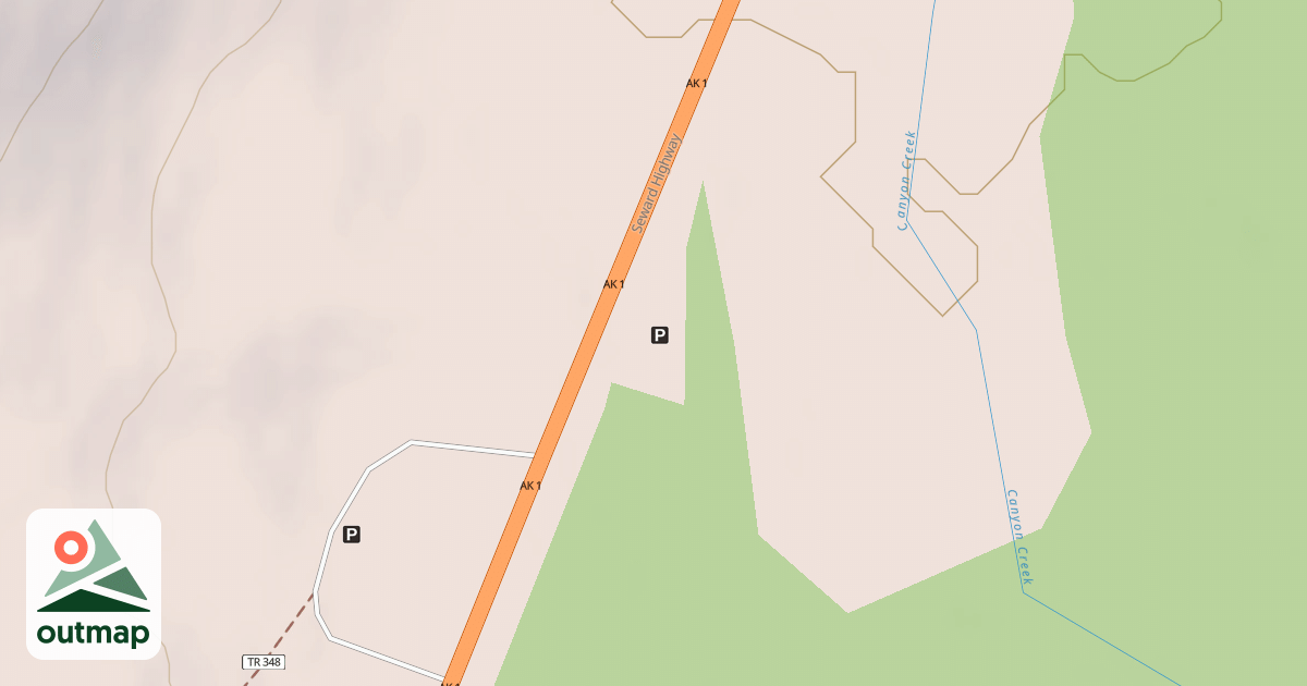 Map of CANYON CREEK SPUR RD