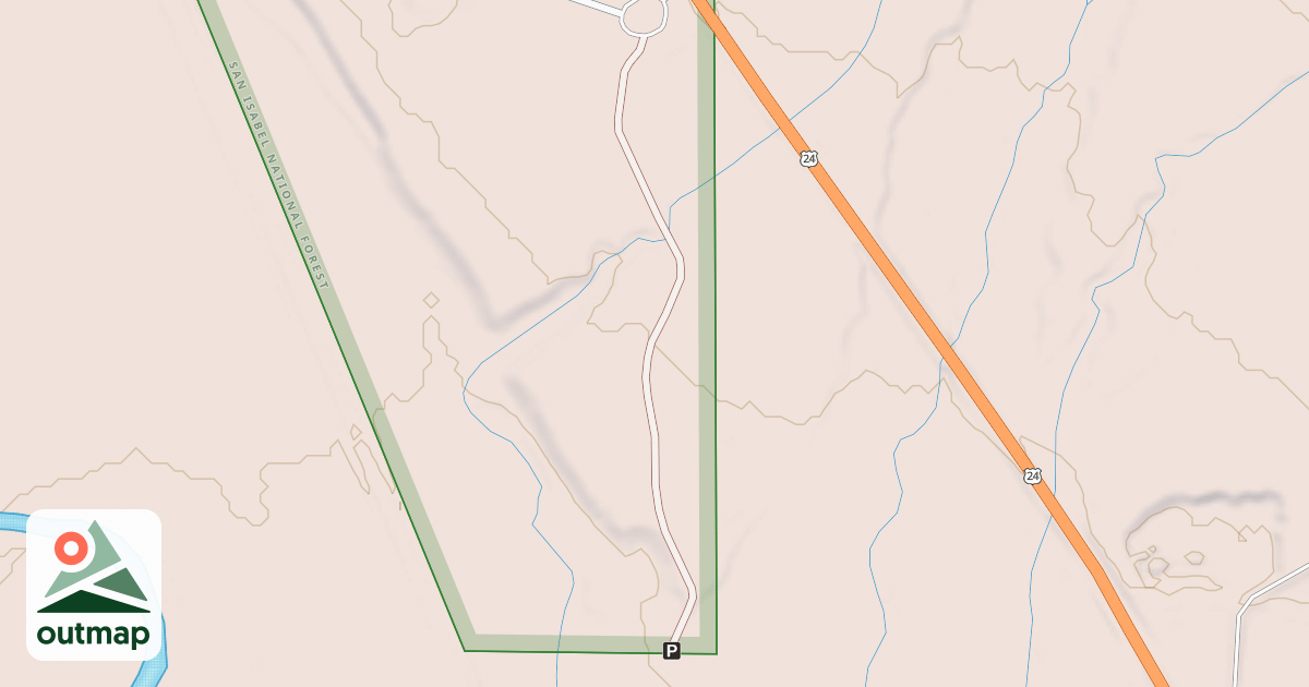 Map of Crystal Lake Eastern Access Road