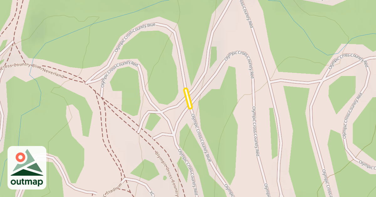 Map of Olympic Cross-Country Blue