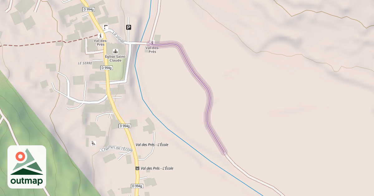 Map of Chemin de la Forge