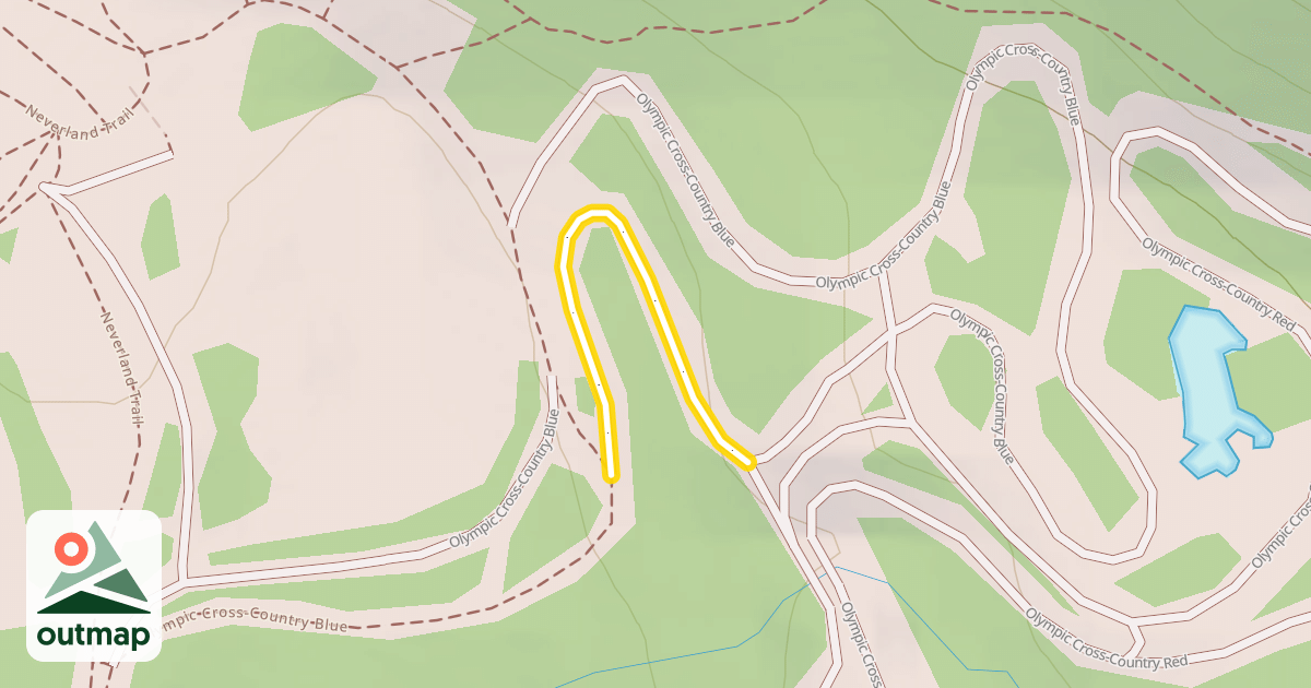 Map of Olympic Cross-Country Blue