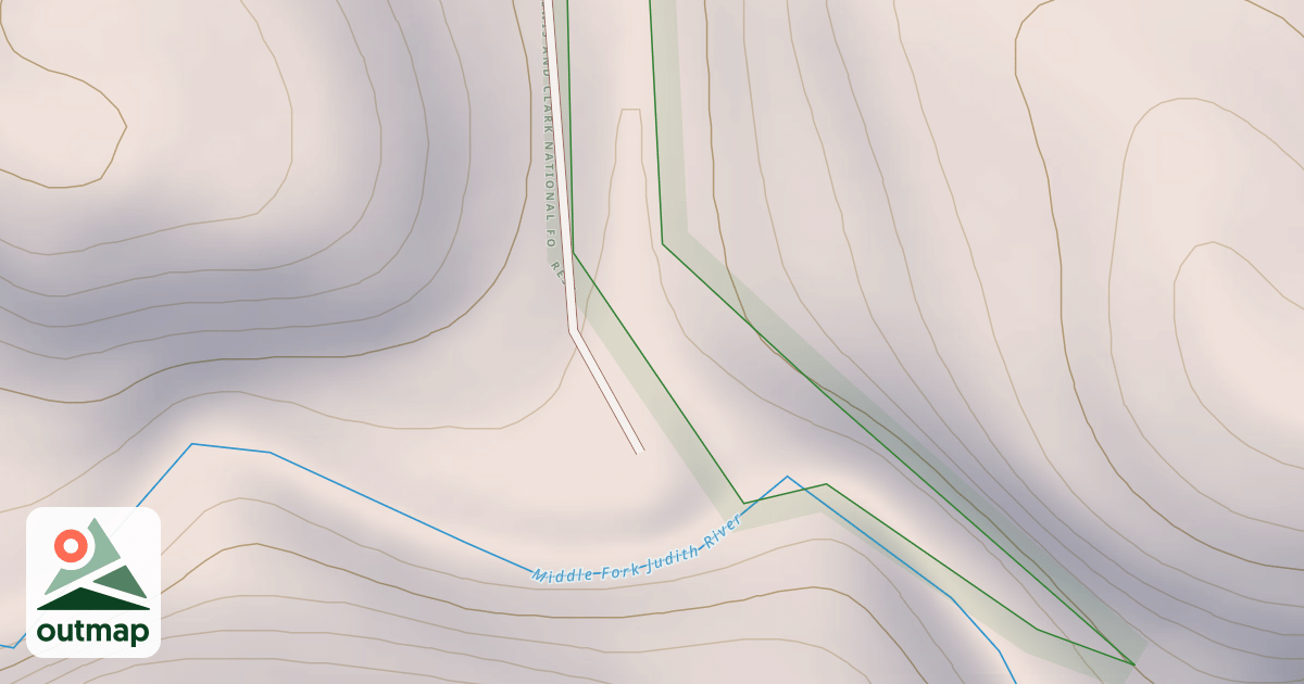 Map of MIDDLE FORK CABIN #2