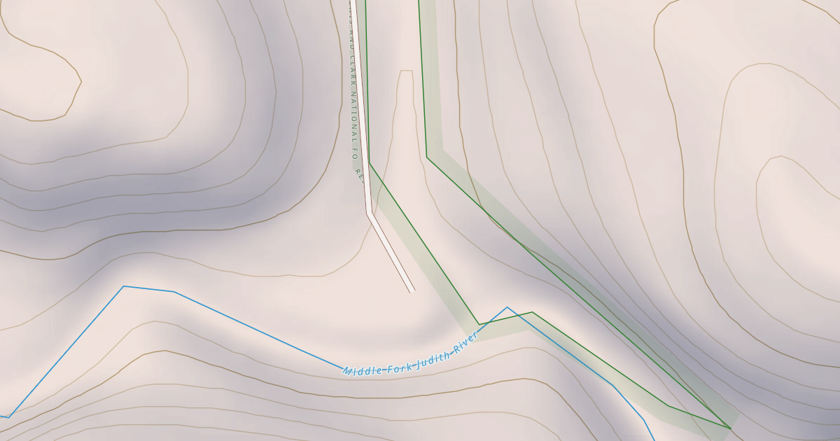 Map preview of MIDDLE FORK CABIN #2