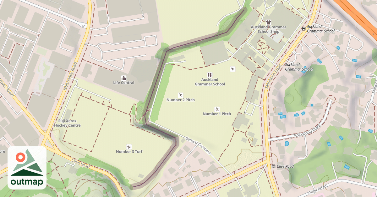 Map of Mount Eden Quarry