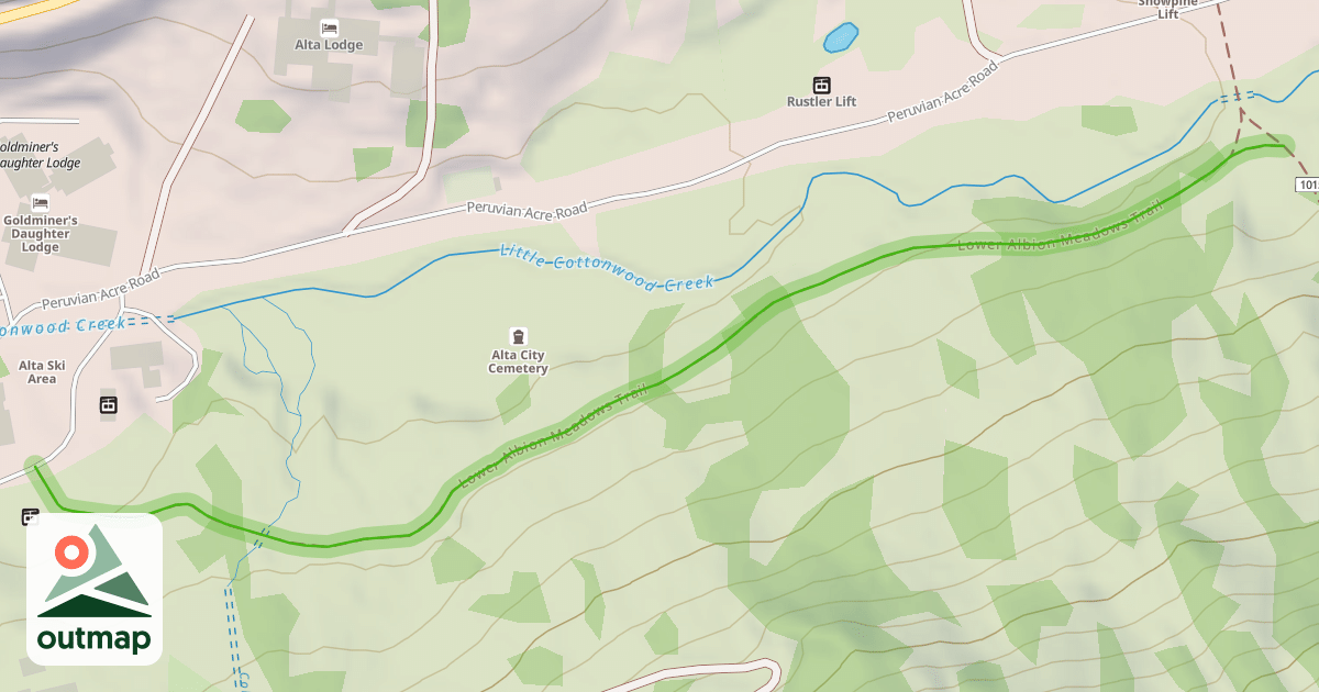 Map of Lower Albion Meadows Trail