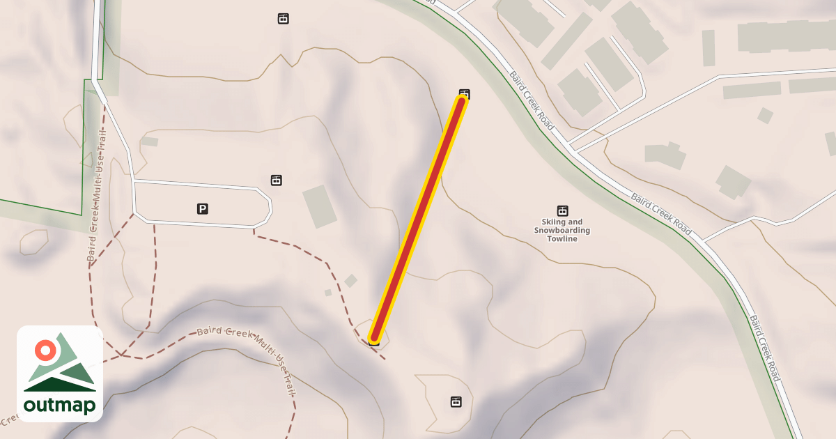 Map of Skiing and Snowboarding Towline