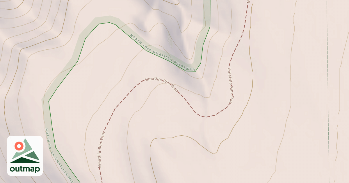 Map of Umatilla Rim Trail