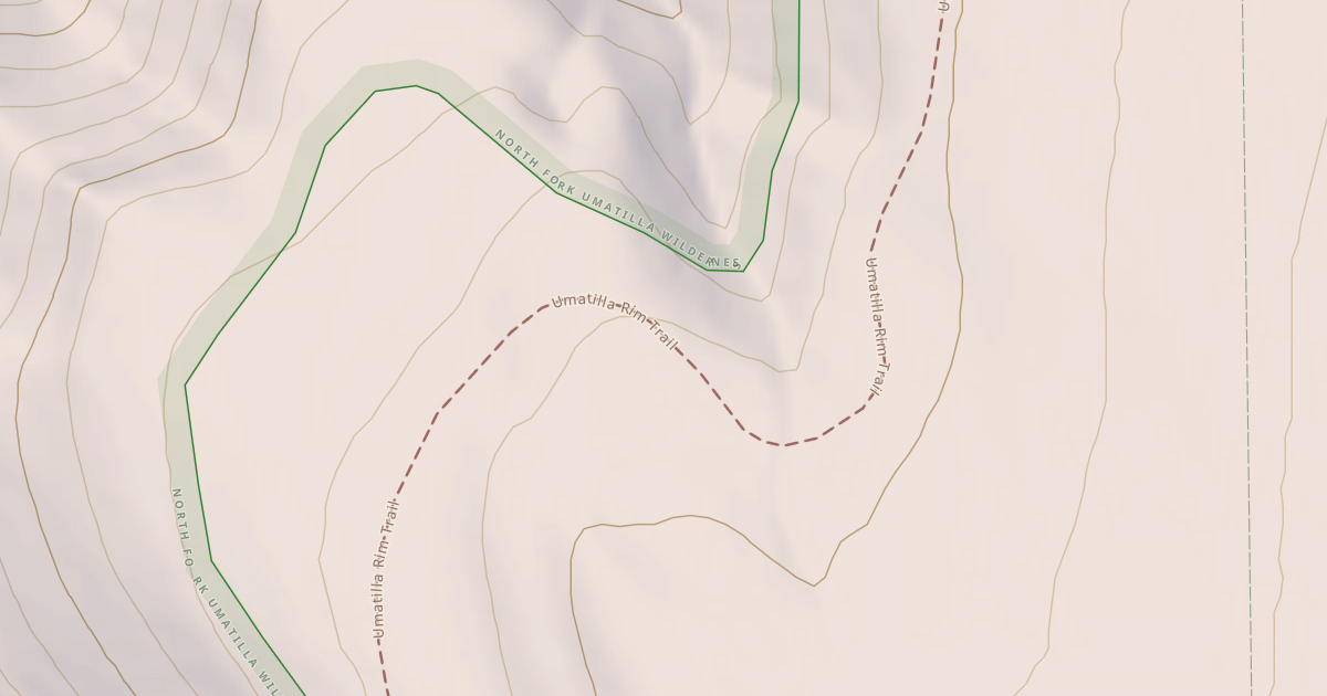 Map preview of Umatilla Rim Trail
