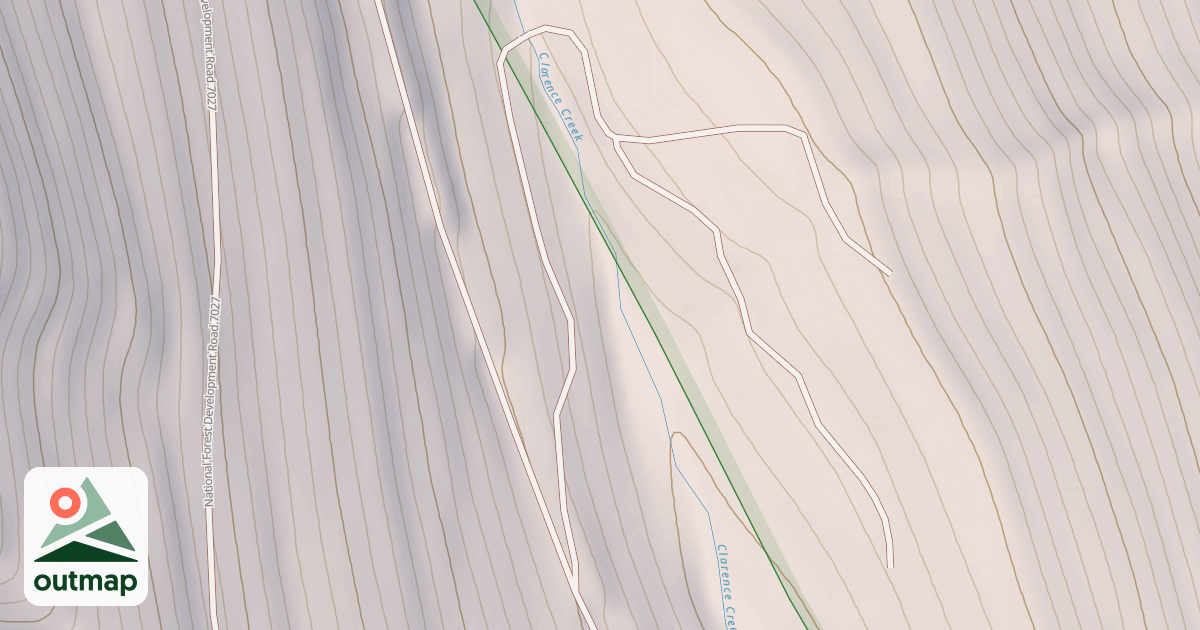 Map of CLARENCE CR - DRIP CR