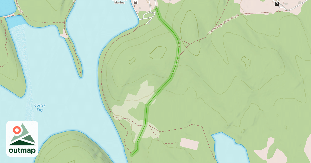 Map of Hermitage Point Trail