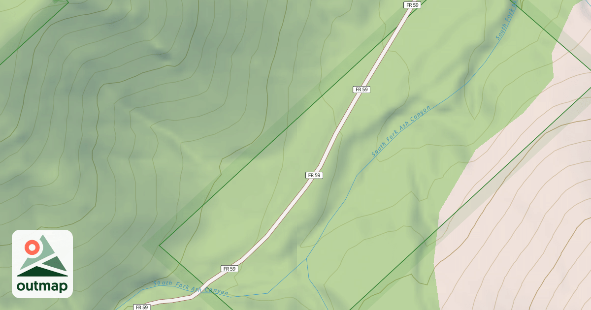 Map of ASH CANYON