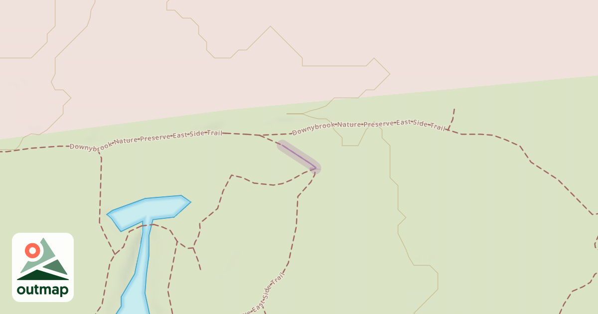 Map of Downybrook Nature Preserve East Side Trail