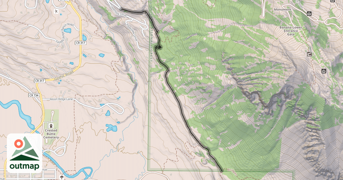 Map of Upper Loop Trail 435