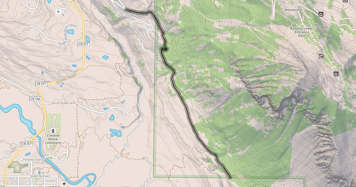 Map preview of Upper Loop Trail 435