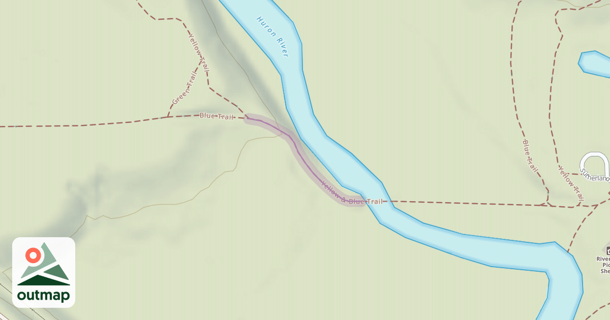 Map of Yellow & Blue Trail