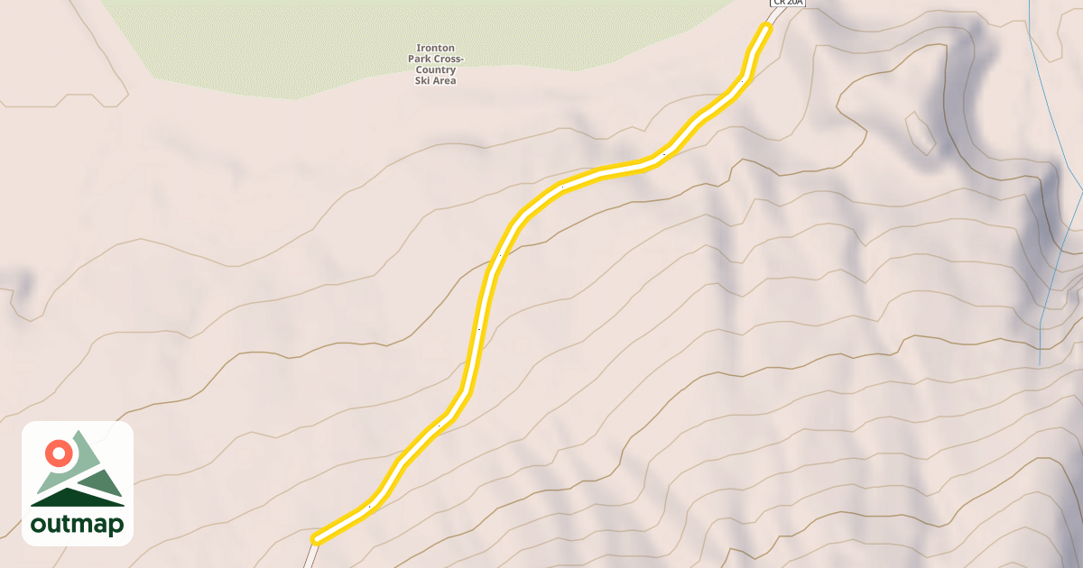 Map of Corkscrew Gulch Road