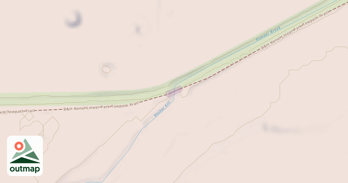 Map of D&H Canal Linear Park Towpath Trail
