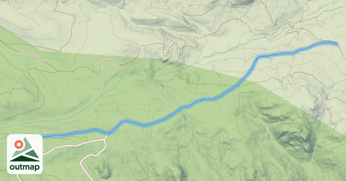 Map of Miller Gulch 730