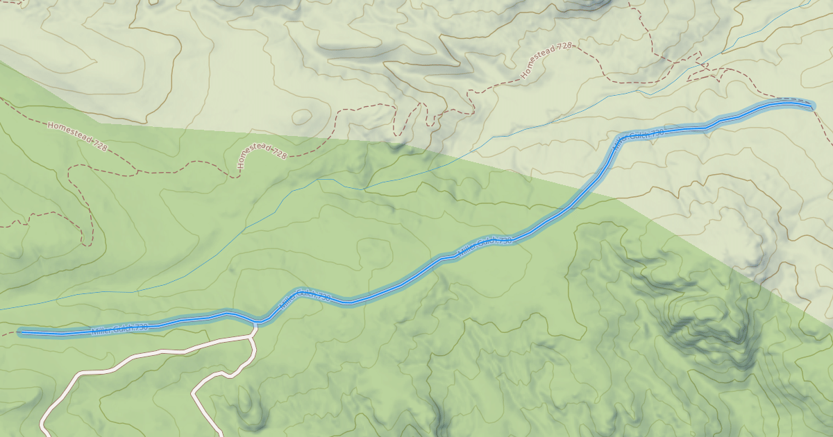 Map preview of Miller Gulch 730
