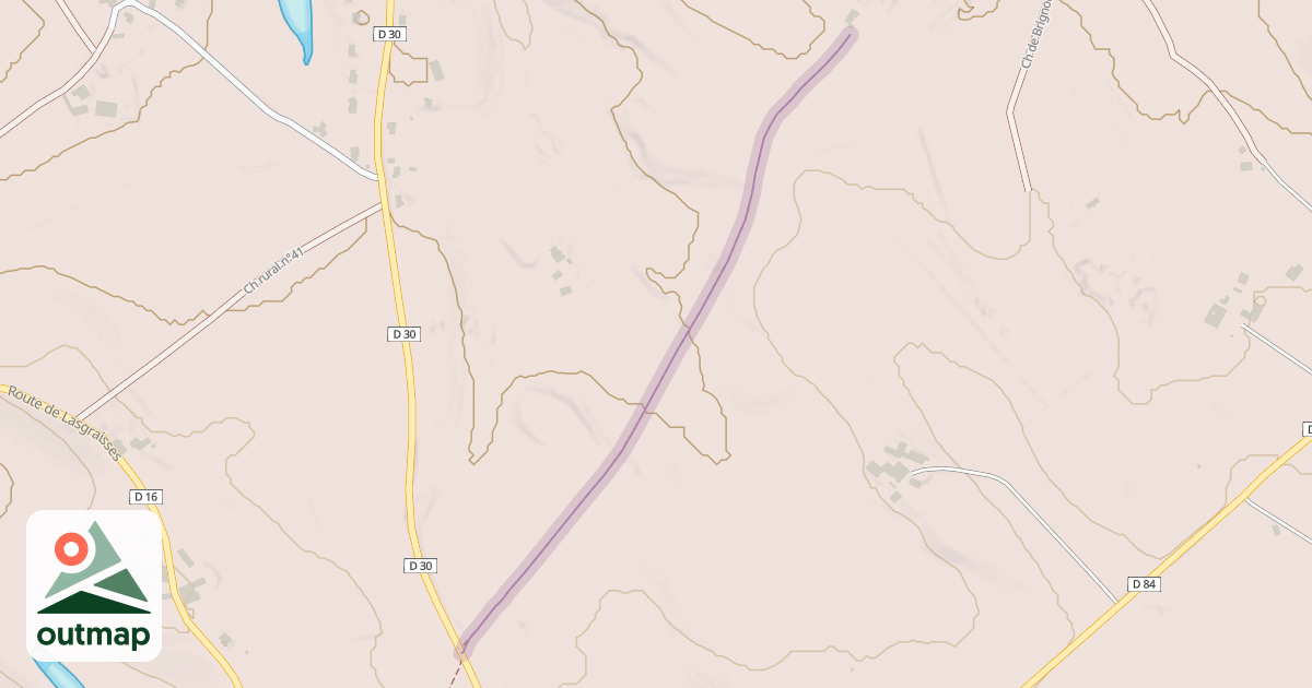 Map of ch rural dit de Bouscasset
