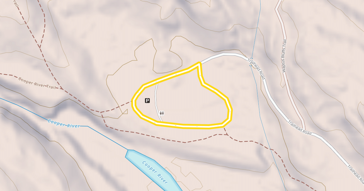 Map preview of Trailhead Road