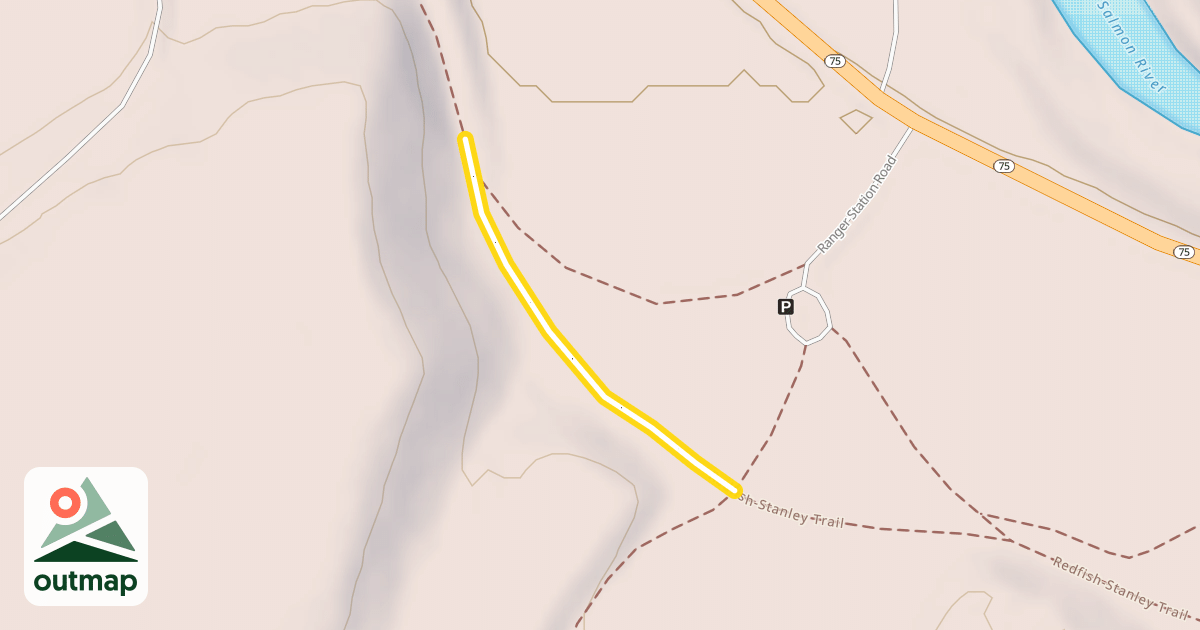 Map of Redfish-Stanley Trail