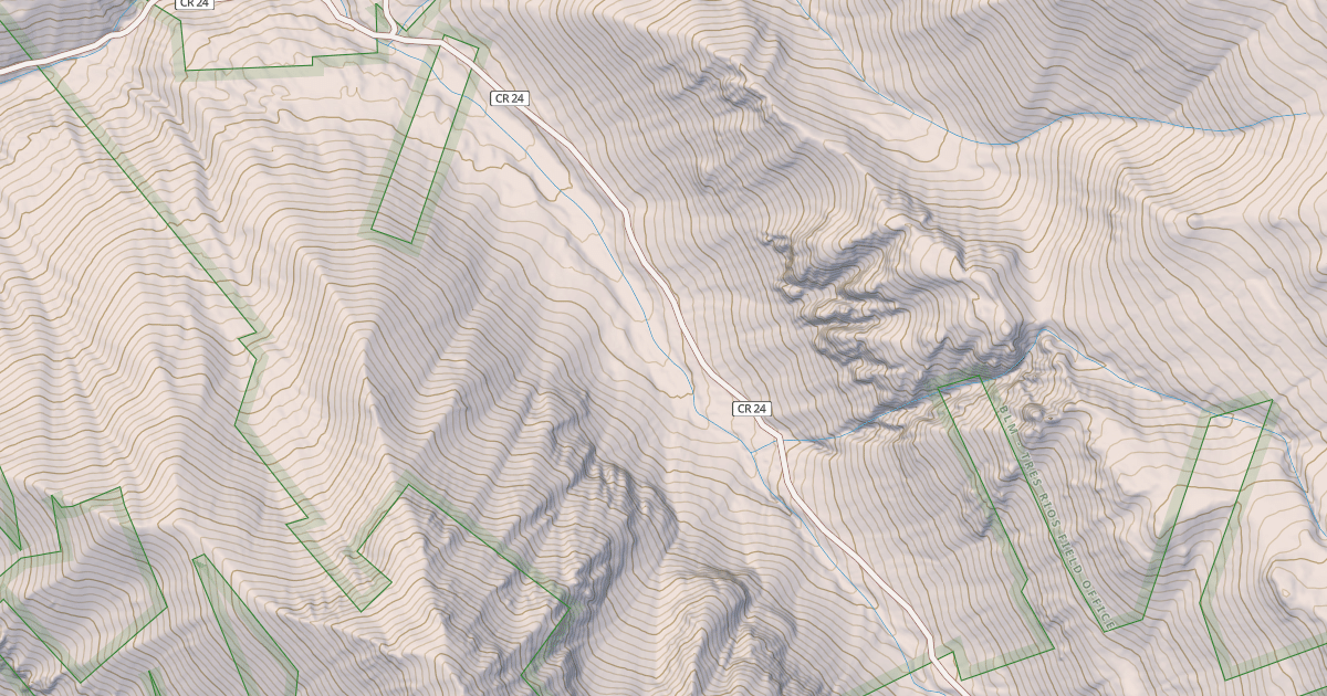 Map preview of Minnie Gulch Road