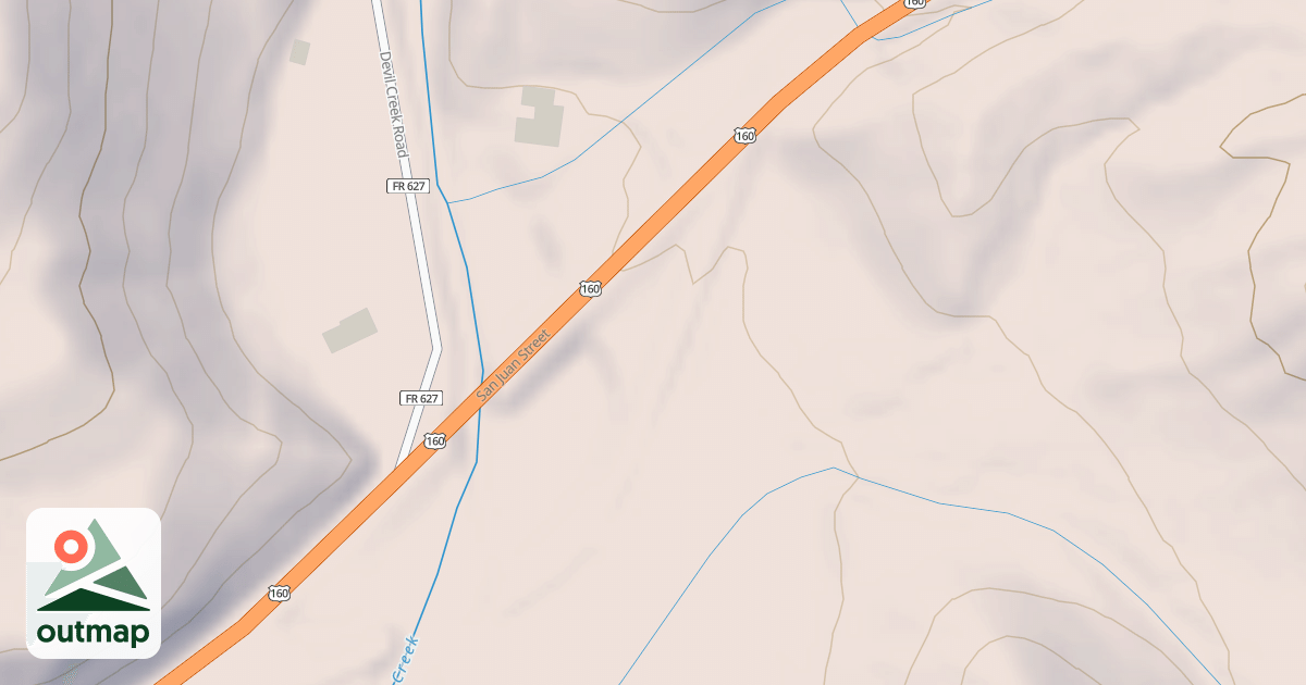 Map of OLD HIGHWAY 160