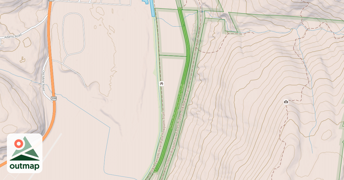 Map of Mamakating O&W Rail Trail