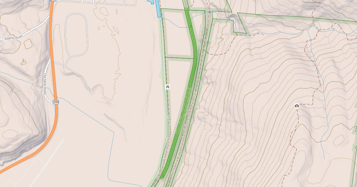 Map preview of Mamakating O&W Rail Trail