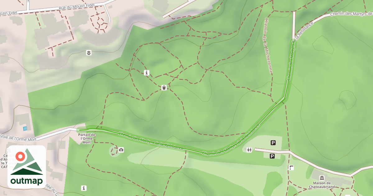 Map of Chemin des Martyrs de la Résistance