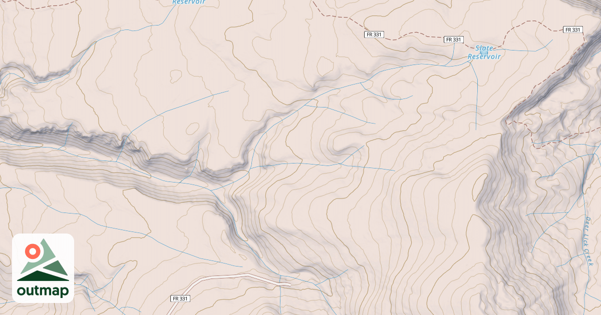 Map of Box Canyon Spur