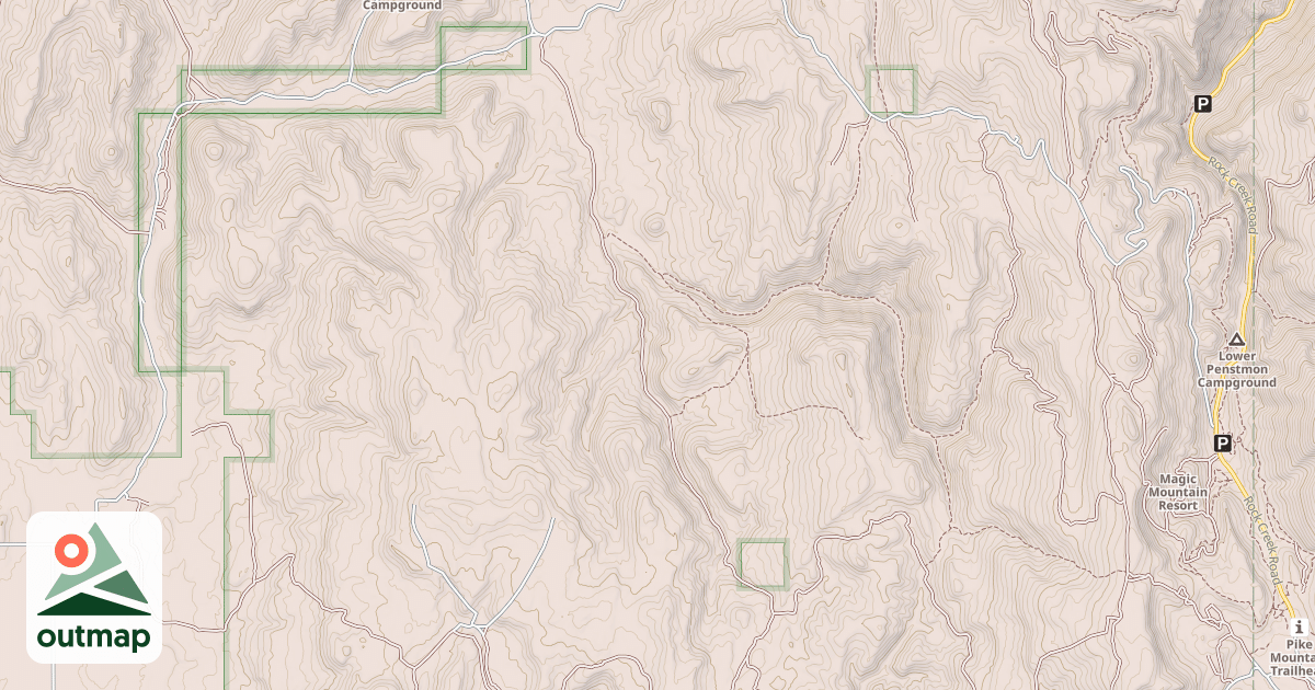 Map of S FORK SHOSHONE