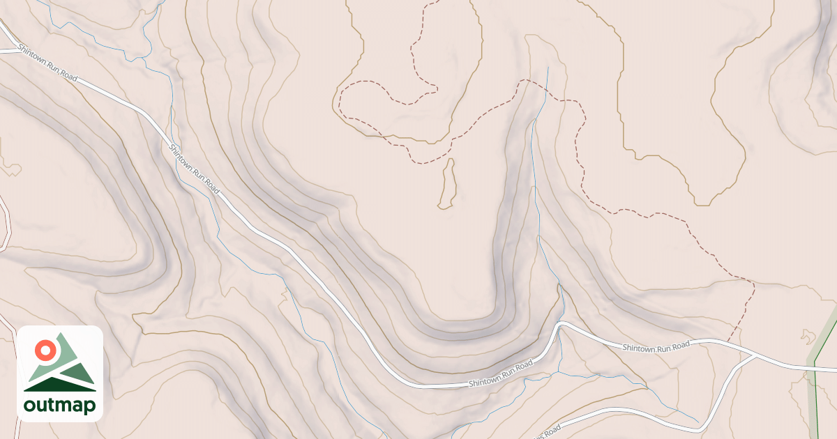 Map of Two Mile Run Snowmobile Trails