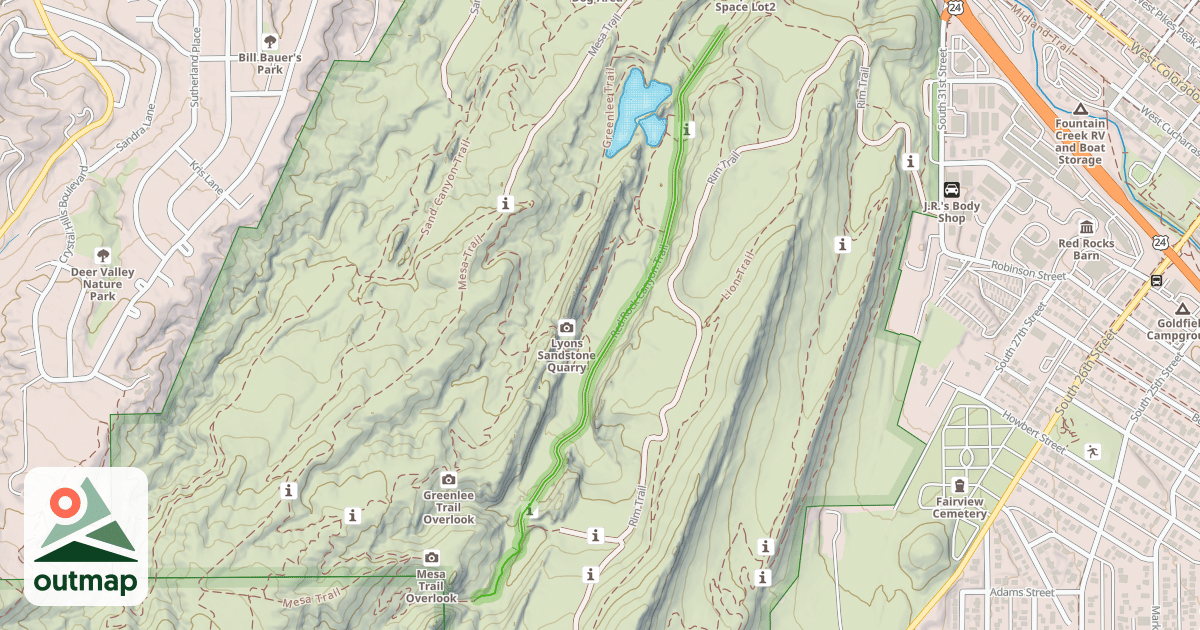 Map of Red Rock Canyon Trail