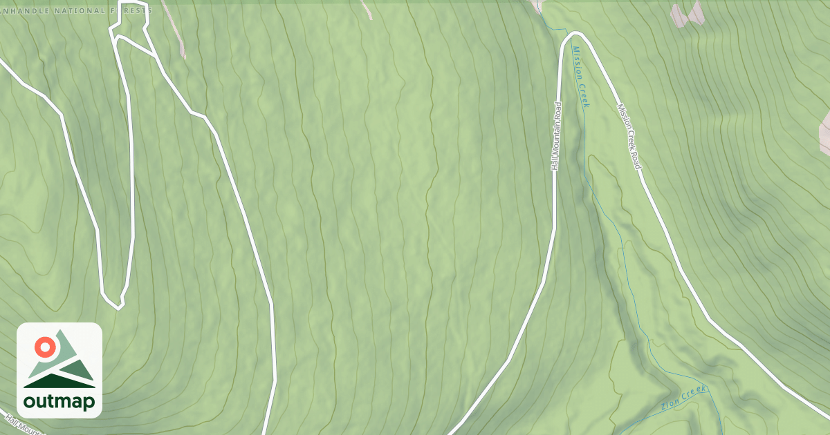 Map of HALL MOUNTAIN C