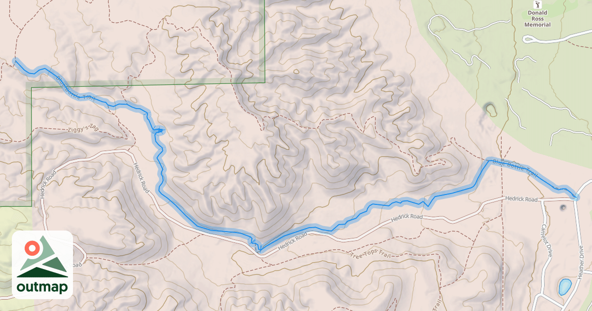 Map of Blue Bottle Trail