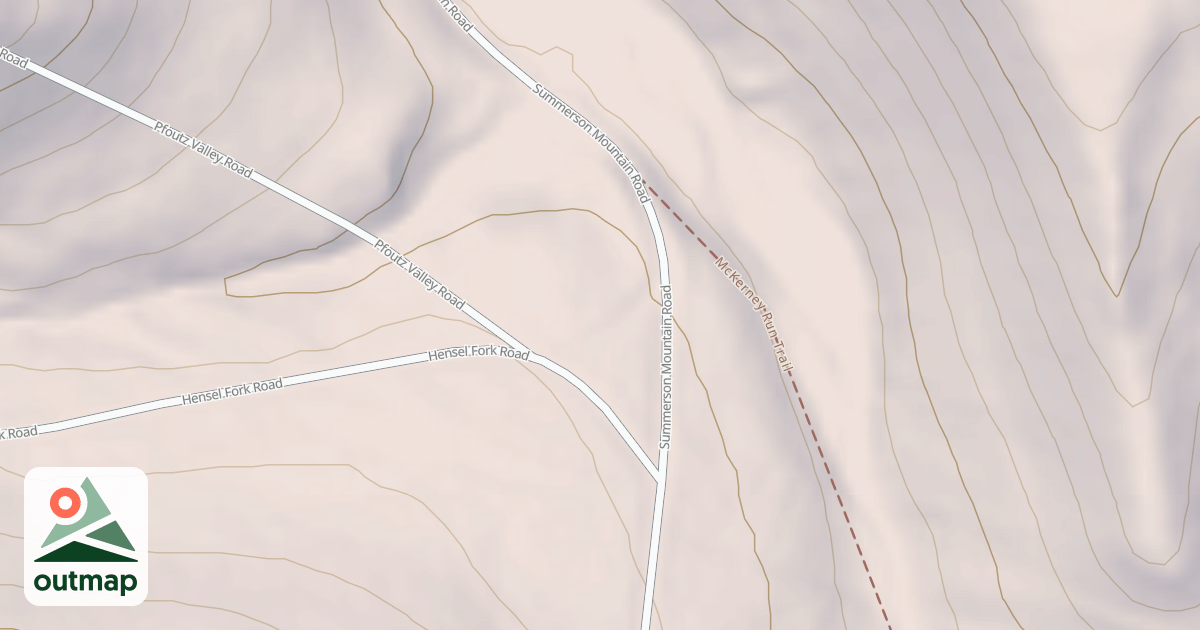 Map of Two Mile Run Snowmobile Trails