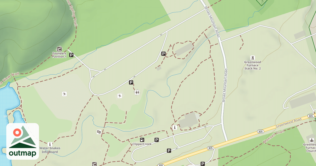 Map of Greenwood Furnace State Park Trails