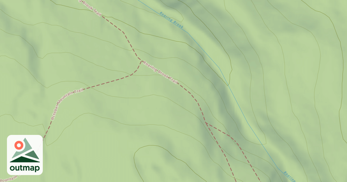 Map of Roaring Brook Trail
